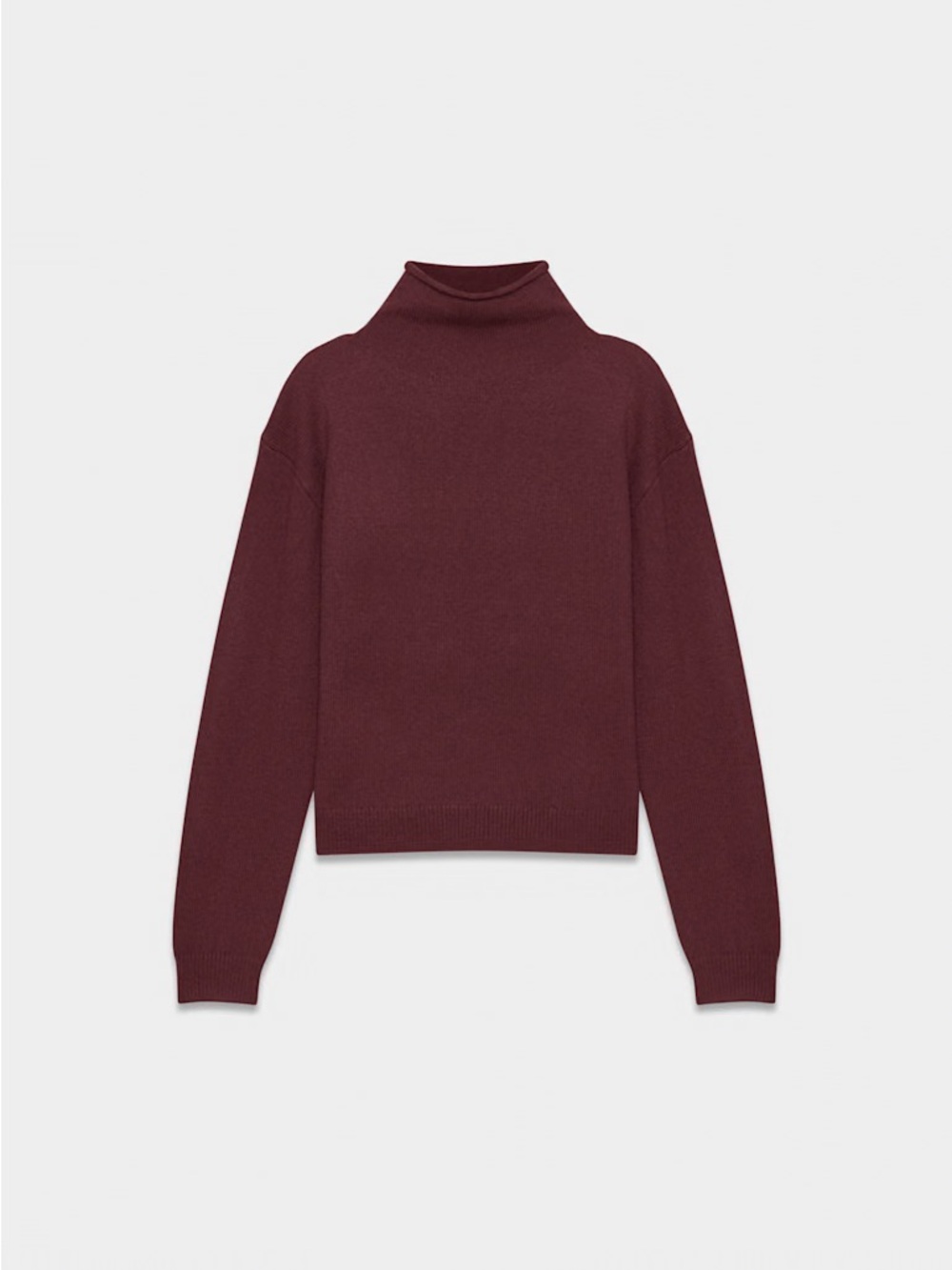 Aritzia Cashmere Mockneck Sweater – Sumac Burgundy, Size M